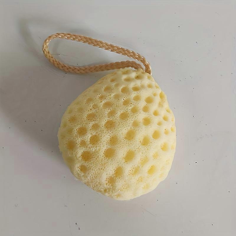 Orange Honeycomb Bath Ball Shower Sponge - Exfoliating Body Scrubber for Deep Cleaning, Gentle Loofah for Sensitive Skin, Bathroom Accessories for Ref