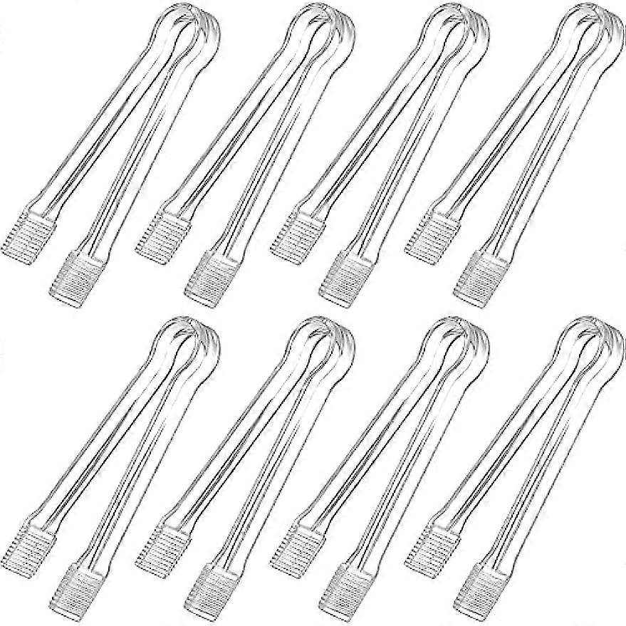 2/5/10pcs, Plastic Mini Appetizer Tongs, Clear 6.3 Inch Small Ice Tongs, Plastic Tongs For Serving Food, Clear Kitchen Tongs, For Food, Ice Cube, Sala