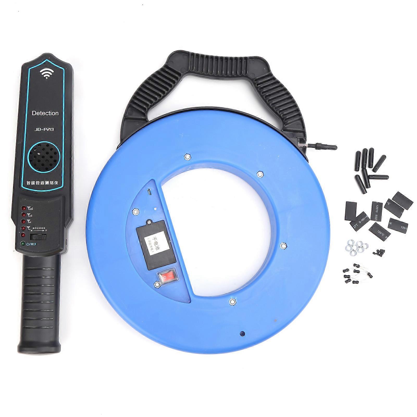 Line Blockage Detector Home Pipe Pipeline Portable Plugging Clogging Tester Detecting Tool(30 mtres )