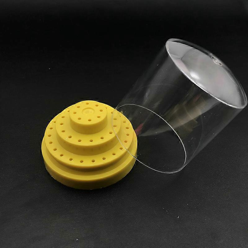 1pc Dental Lab Instrument 48 Holes (Round) Plastic Bur Holder Burs Block Case Box