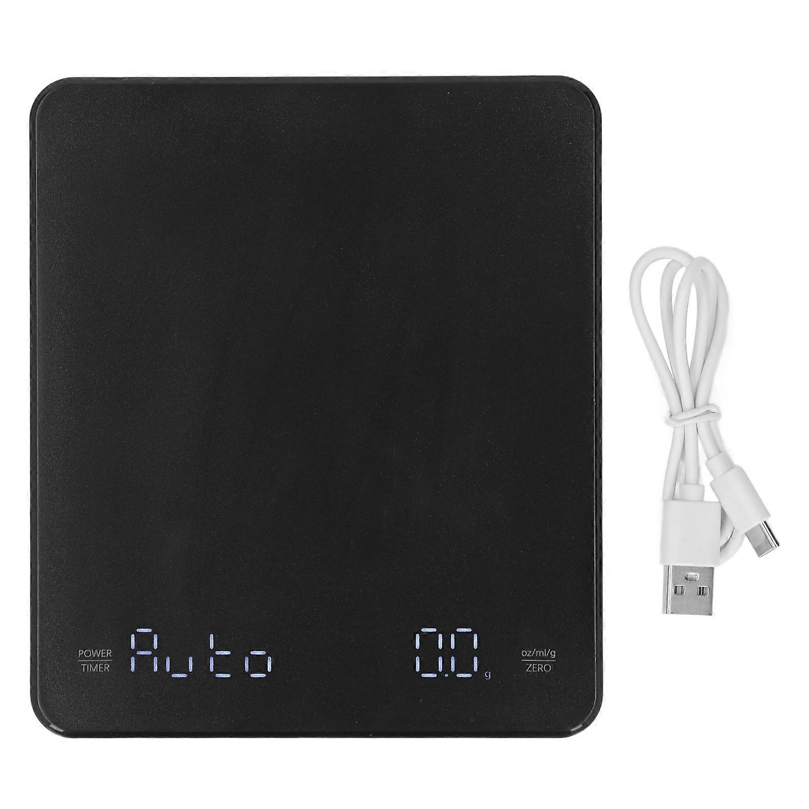 Coffee Scale With Timer Intelligent Rechargeable 0.1g Digital Table Top Electronic Accurate Second Reading Tool