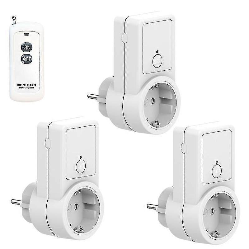 1-5x Wireless Smart Remote Control Switch Plug Socket Power Outlet Socket Eu Plug