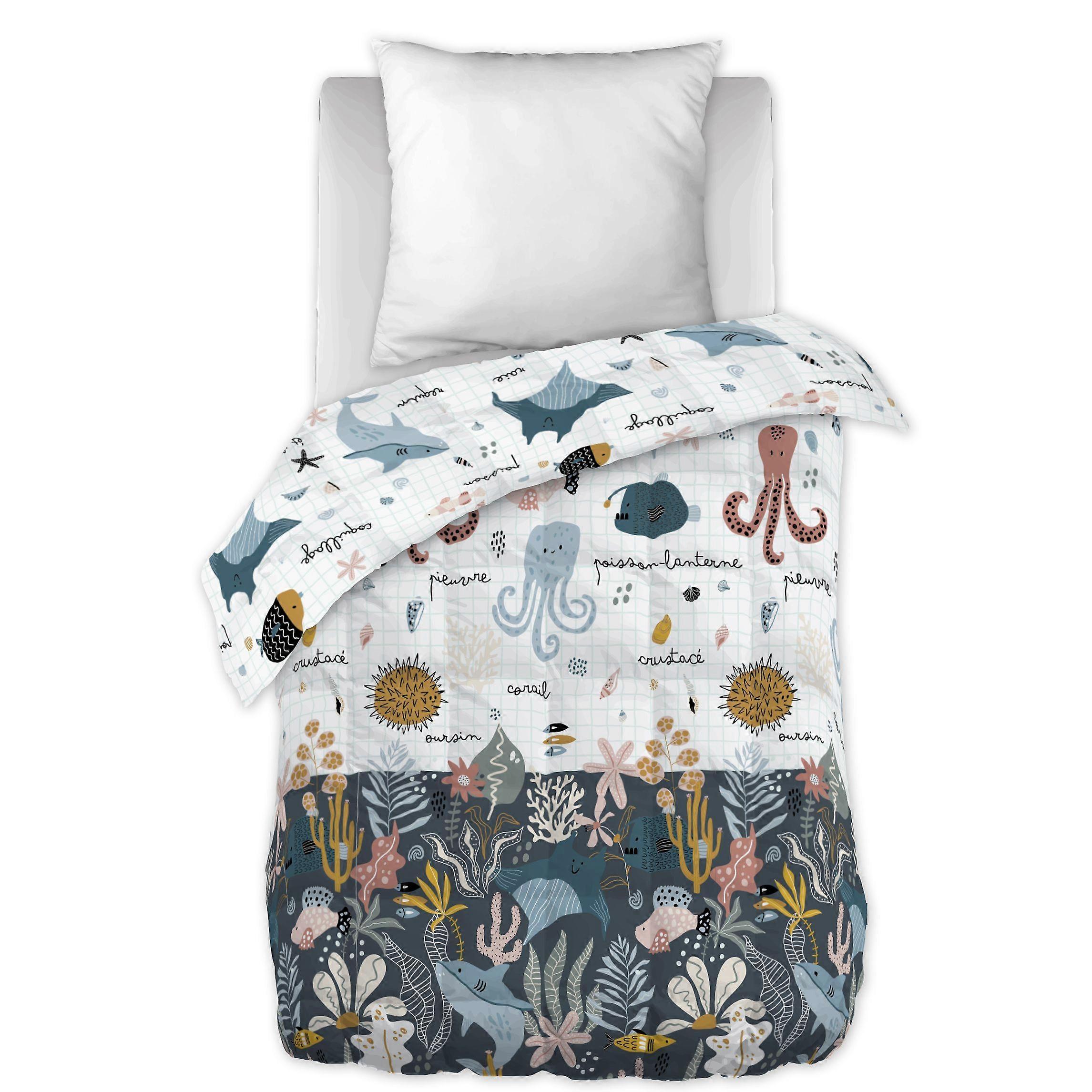 Printed duvet 140 x 200 cm OCTOPIA