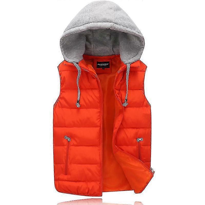 Män 4xl-8xl Parka Hooded Vest Vinter Höst Ny tjock varm casual vindjacka Baggy Vadderad ytterkläder Väst Ärmlös jacka