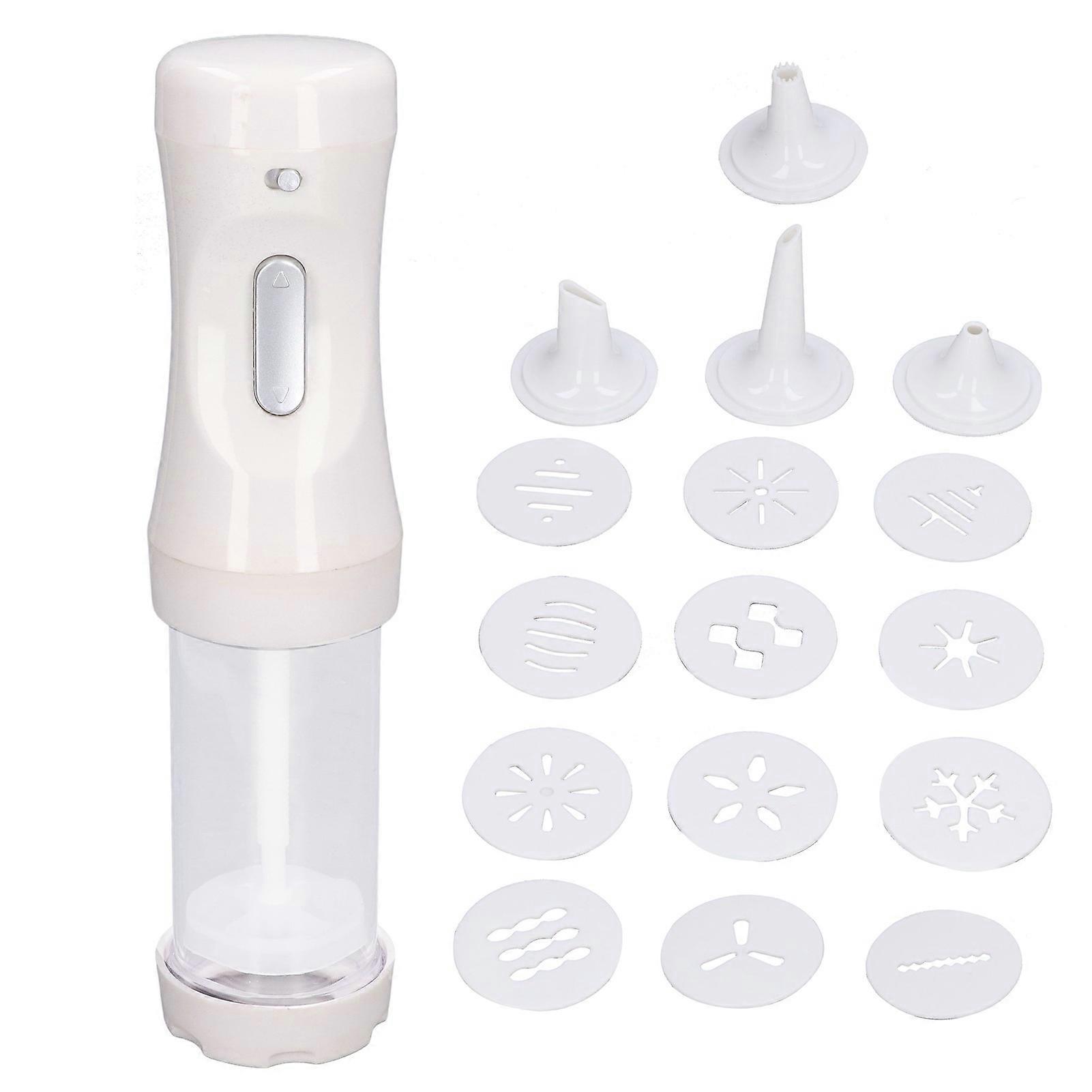Electric Cookies Press Cake Cookies Maker Kit with 12 Discs and 4 Icing Tip for DIY Cookies Decoratin
