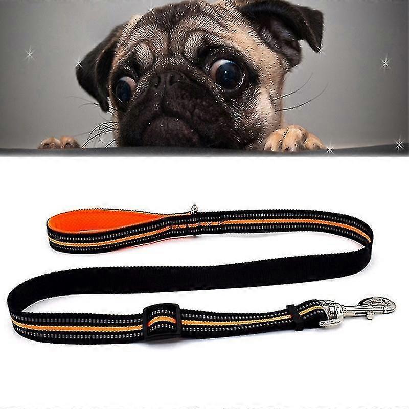 night reflective breathable handheld traction lead leash size nylon