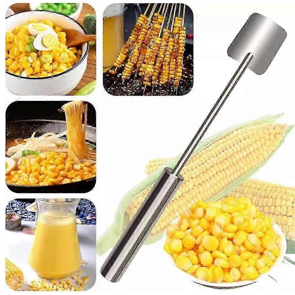 Stainless Steel Corn Cob Peeler Stripper Remover Kitchen Cob Kerneler Cutter Thresher Tool