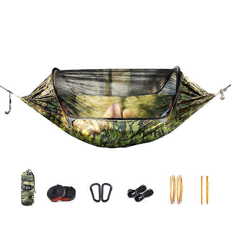 Outdoor camping single and double with mosquito net hammock parachute cloth anti-mosquito hammock