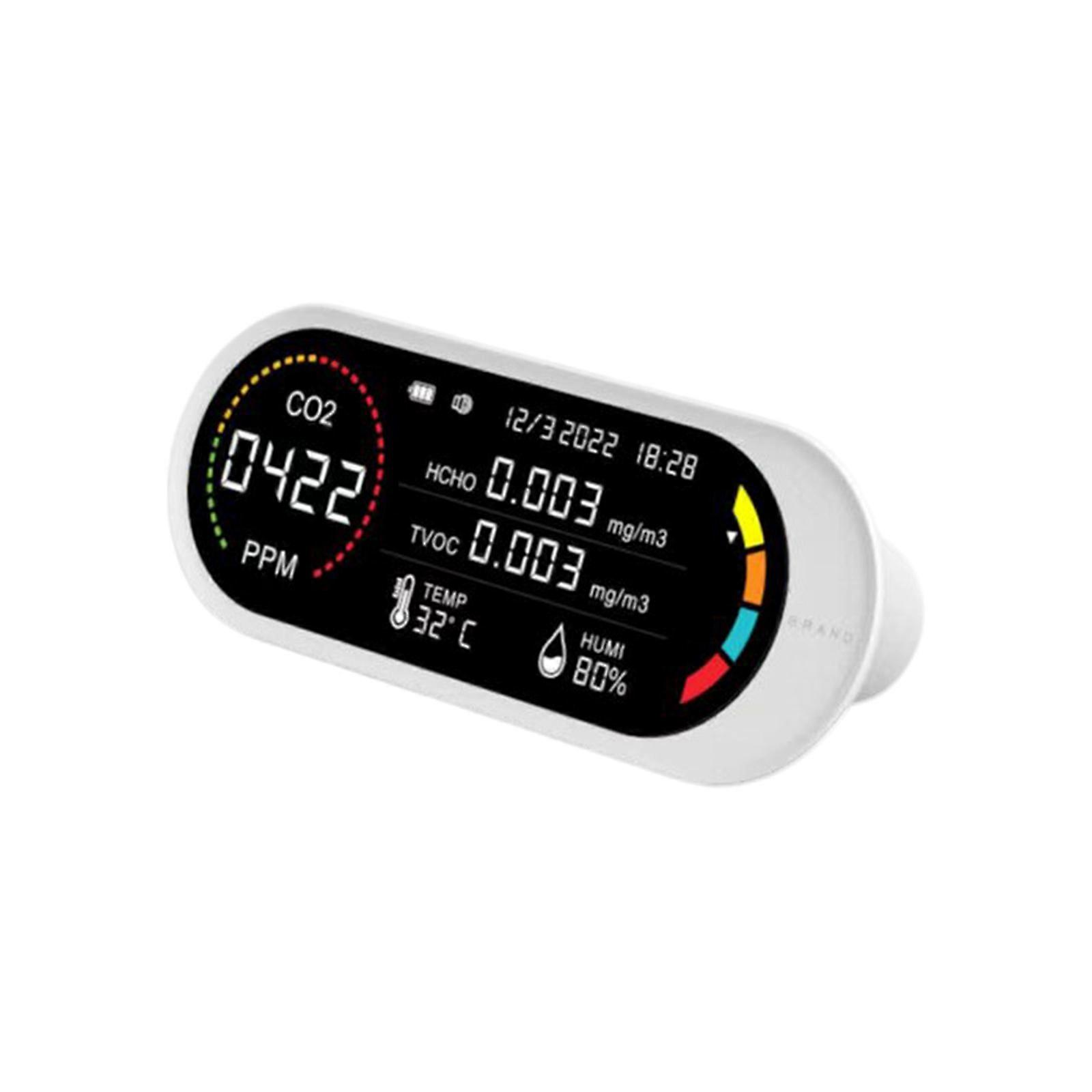 5 in 1 Air Quality Detector, Carbon Dioxide Detector CO2, TVOC, HCHO, TEMP, HUMI
