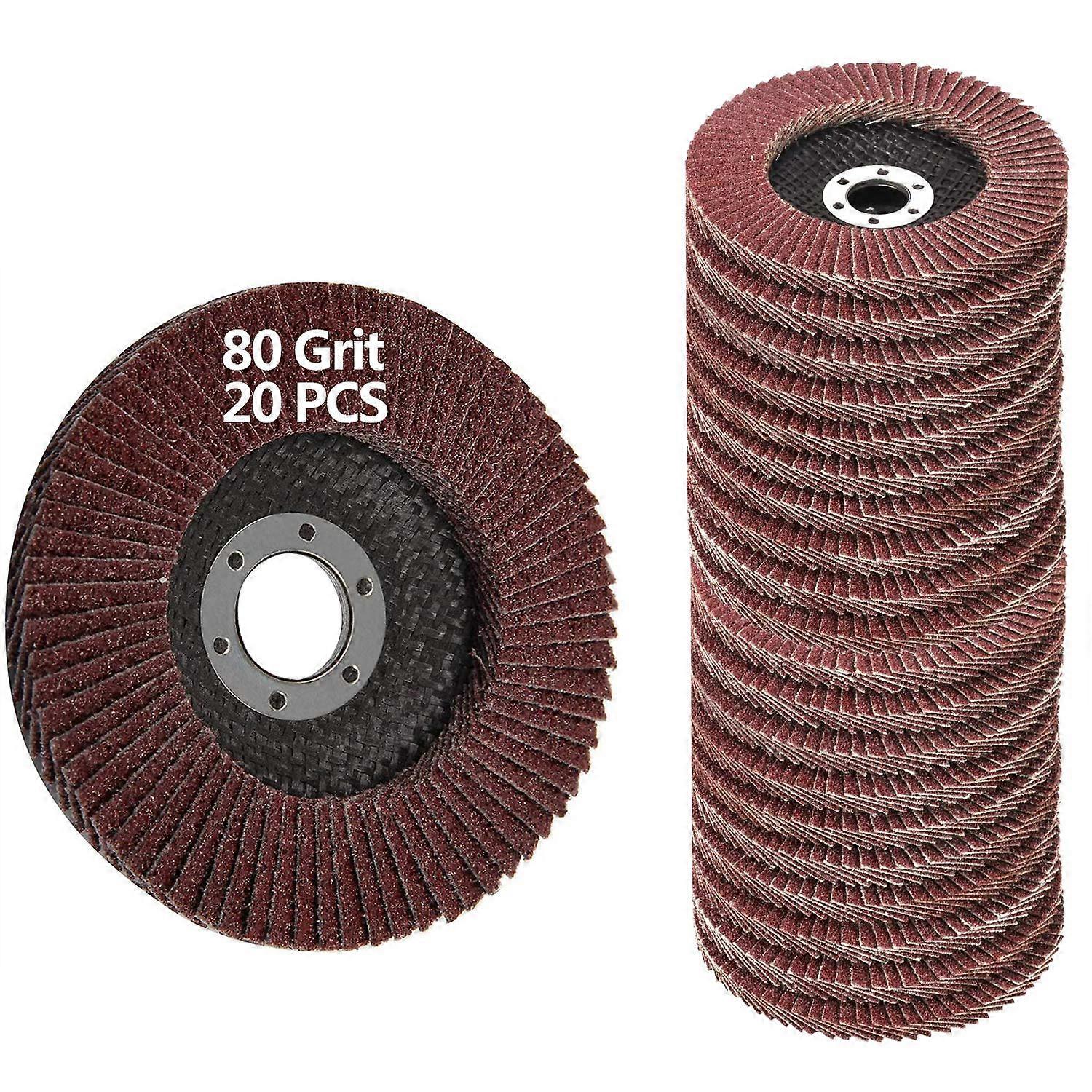 lap Discs 20 PCS 4.5 Inch - 80 Grit Grinding Discs