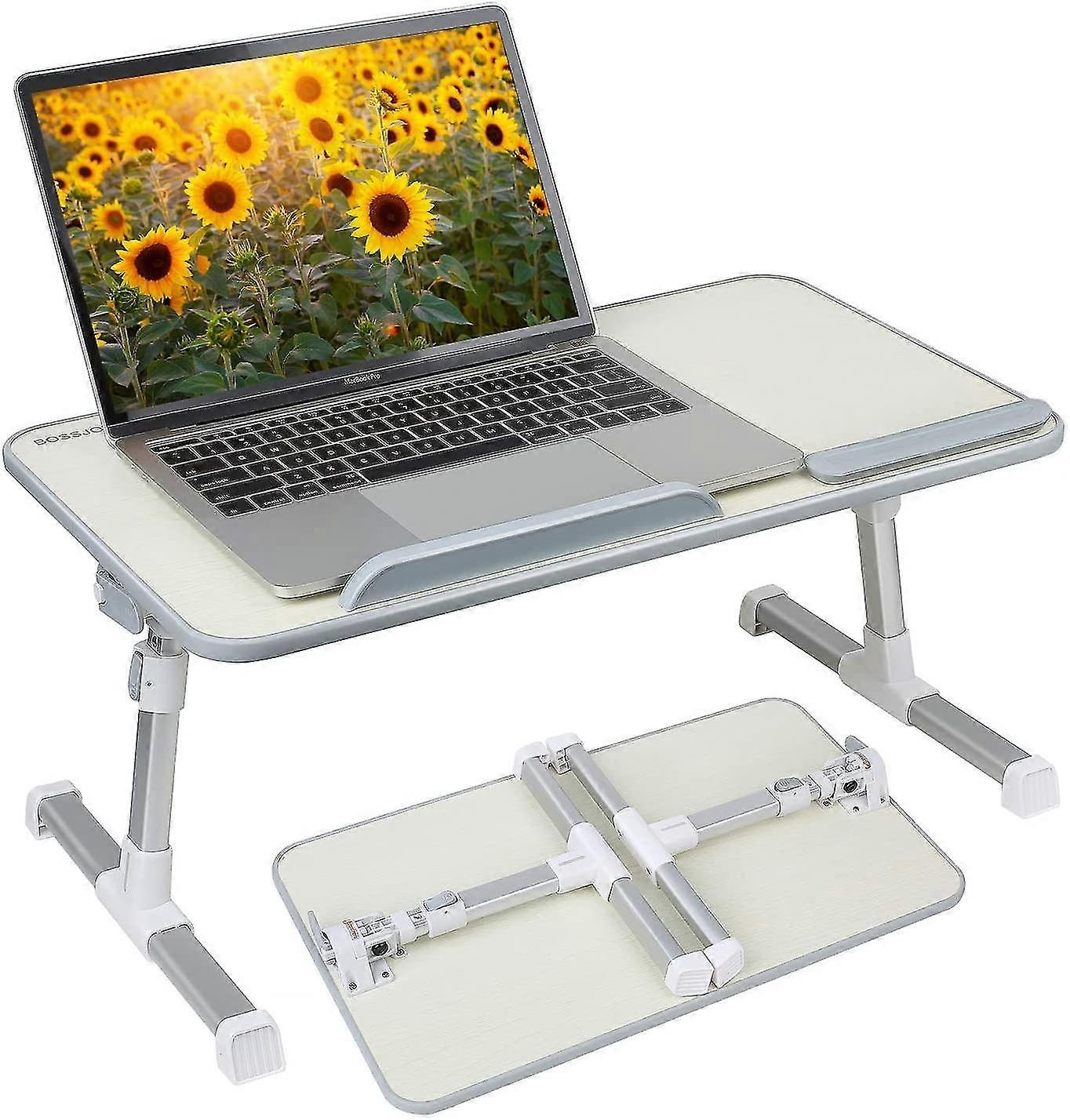 Adjustable Laptop Bed Table, Portable Lap Table, Foldable Sofa Breakfast Tray