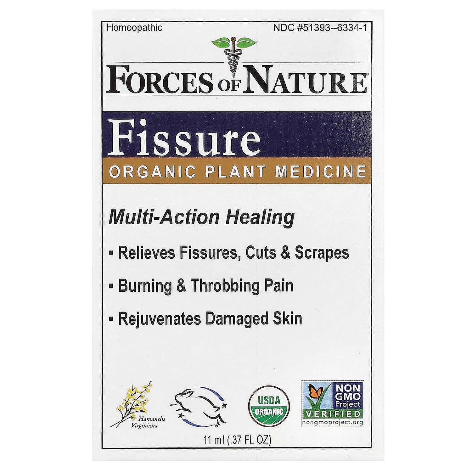 Forces of Nature, Fissure, Organic Plant Medicine , 0.37 oz (11 ml)