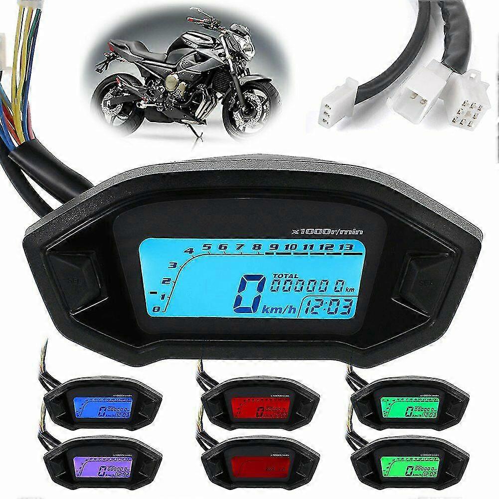 Universal Odometer Motorcycle Speedometer LCD Digital Accessories Tachometer