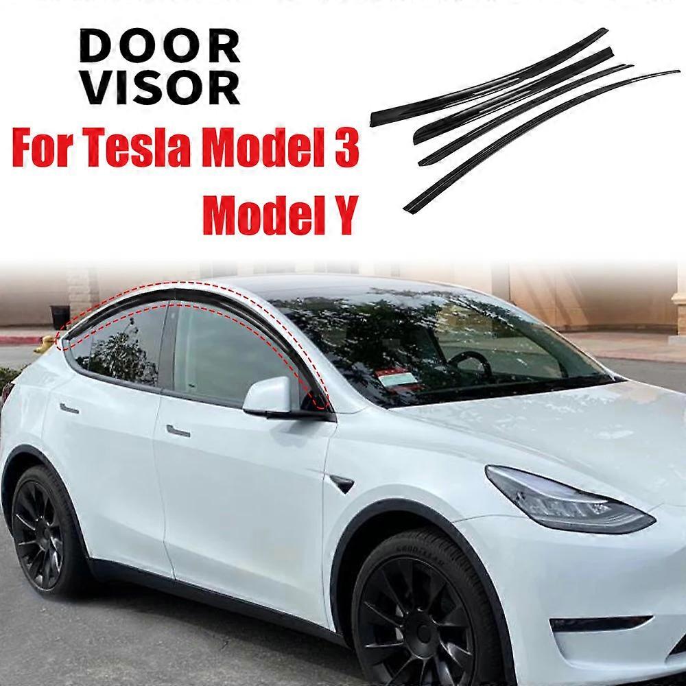 For Tesla Model 3 Model Y Vent Deflector Ventshade Ventvisor Side Window Deflector Strip Rain Guard For Model 3 Y Car Accessory