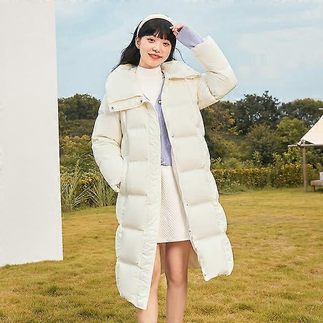 ז'קט פוך ארוך למחצה נשים מעיל ברדס עמיד למים 2024 מעיל חורף חדש משוחרר לבנות מעיל פוך בלם רוח עבה צבעוני