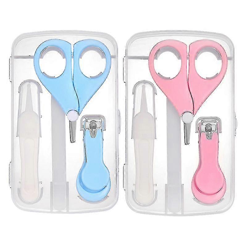 2 Sets Baby Manicure Set Infant Fingernail Scissors Practical Pedicure Kits Xinmu