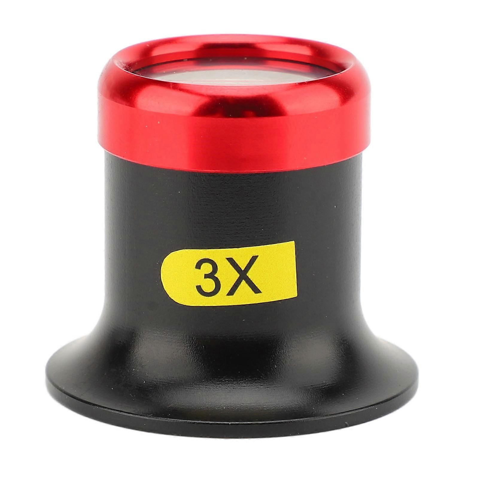 Eye Magnifier Loupe Aluminum Alloy Watchmaker Loupe Magnifying Glass for Circuit Board Reading Jewelry 3X