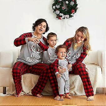 Pyjama Familial De Noël à Carreaux - Ensemble Chaud Et Assorti Pour Toute La Famille