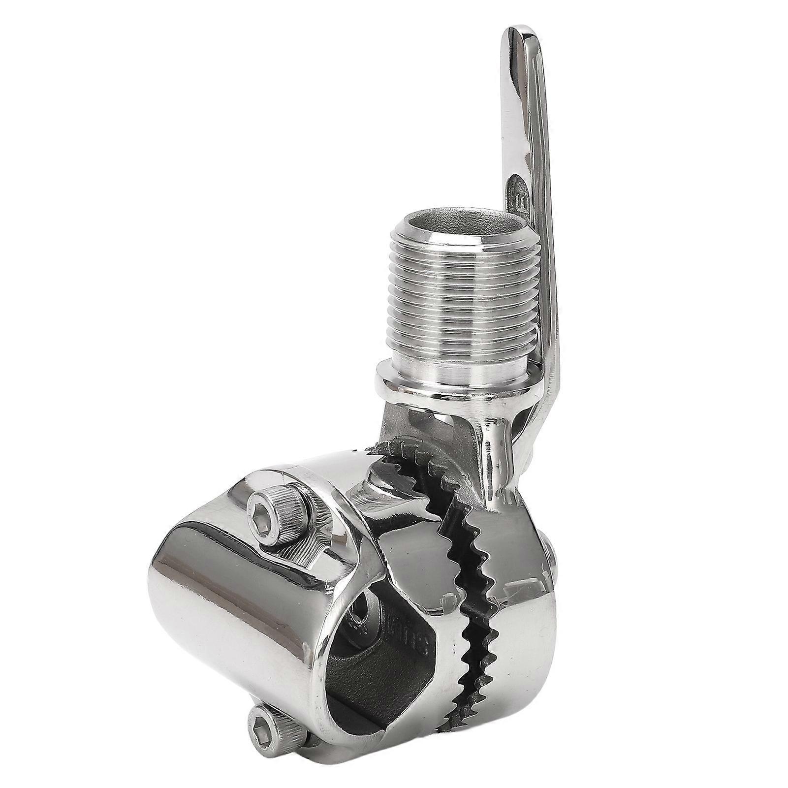 Supporto per antenna VHF marina in acciaio inossidabile 316 con cricchetto regolabile per guide da 7/8 a 1 pollice