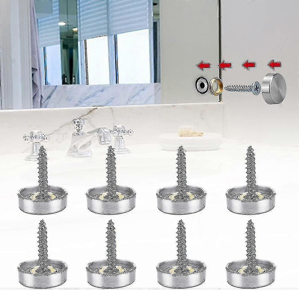 20 Pcs כיסוי בורג נירוסטה כיסוי בורג מראה דקורטיבי חסין חלודה עם כיסוי בורג נירוסטה מוברש אטם בורג עמיד למים בורג עמיד למים בורג