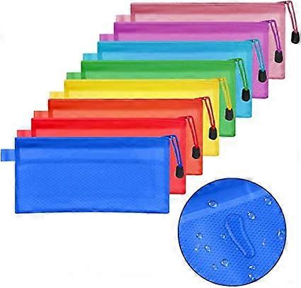 ZK-8pcs Clear Kit Many Color Waterproof Storage Bag A6 PVC Folder Bag