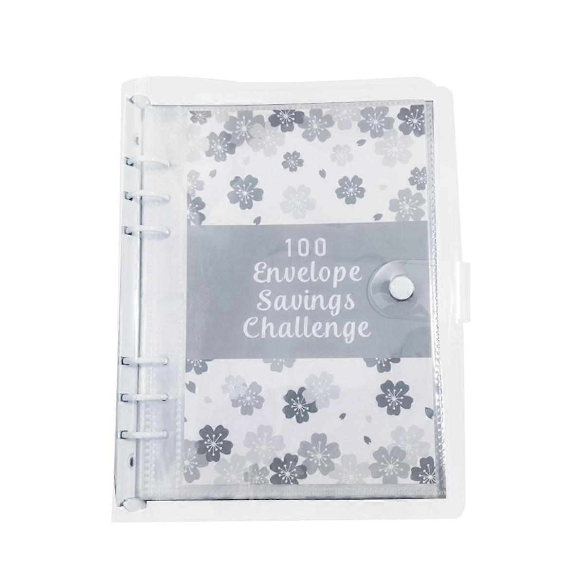 100 Envelope Challenge Binder Savings Binder for Save 5050 with Cash Envelopes for Budget Planning