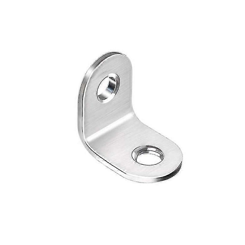 10pcs Stainless Steel Angle Code L-shaped Right Angle Bracket 90 Degree Angle Bracket Fastener20*20mm Silver