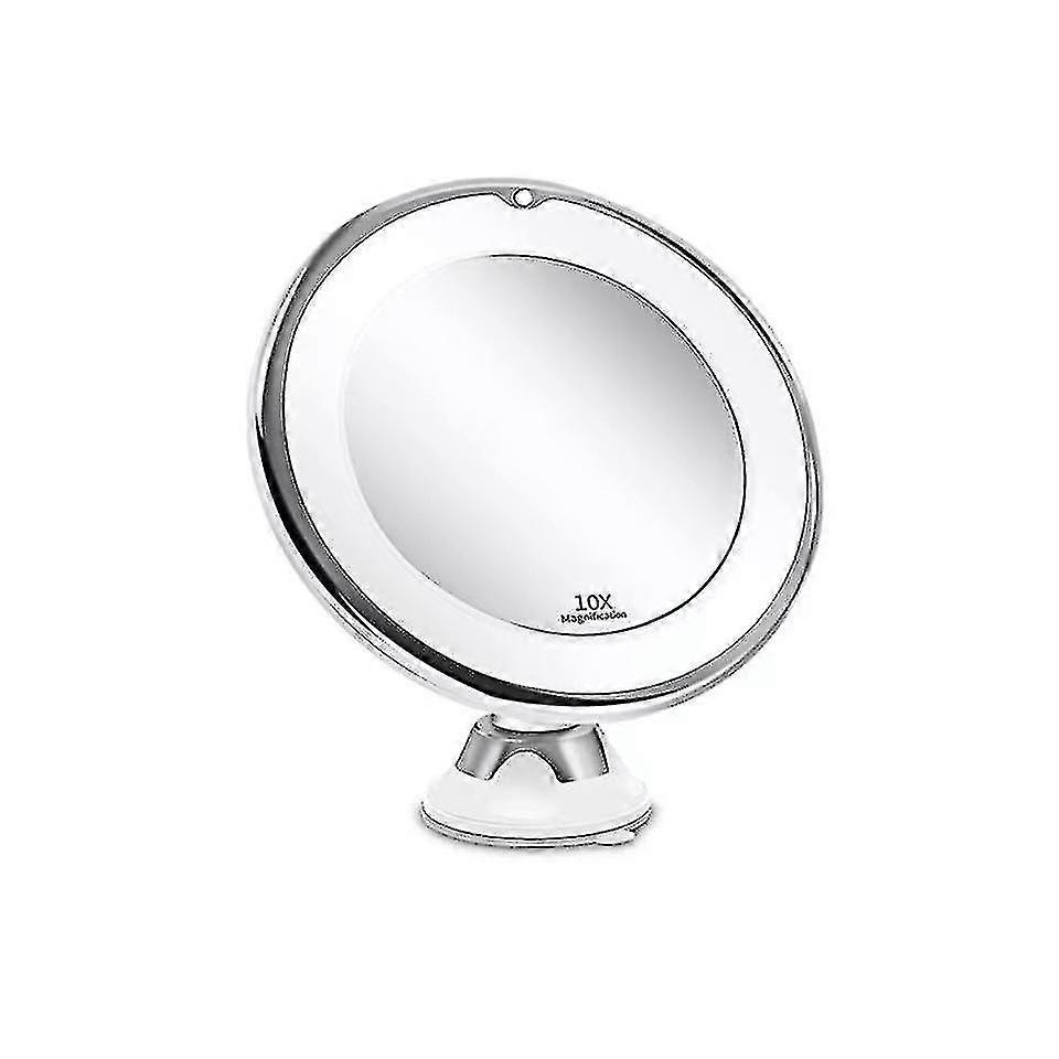 10x Magnifying Lighted Makeup Mirror, Rechargeable Auspicious