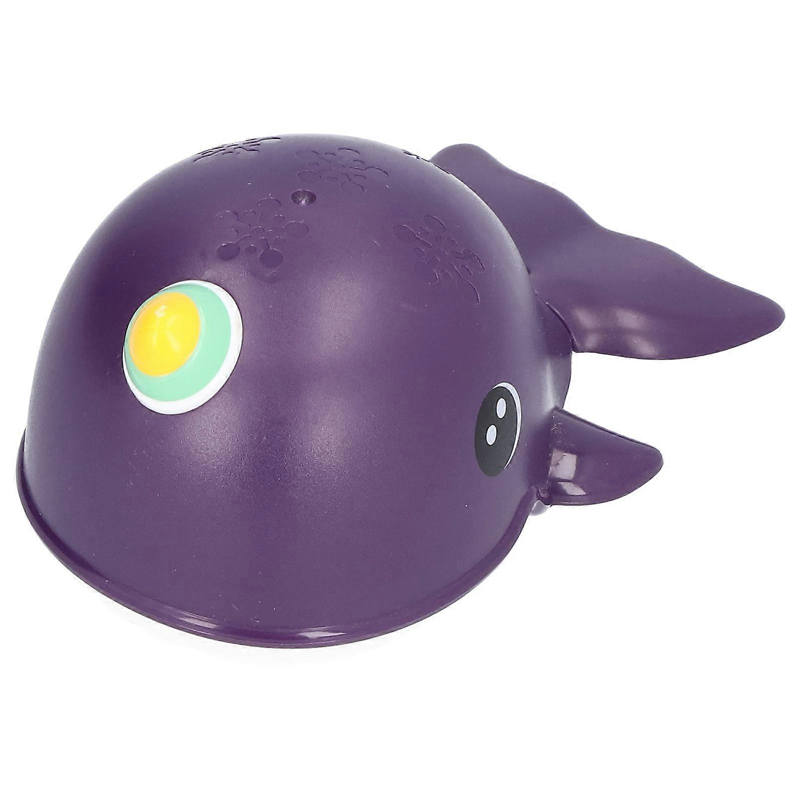 Baby Bath Floating Toys Cute Whale Clockwork Water Toy for Kids Swimming Bath ShowerPurple