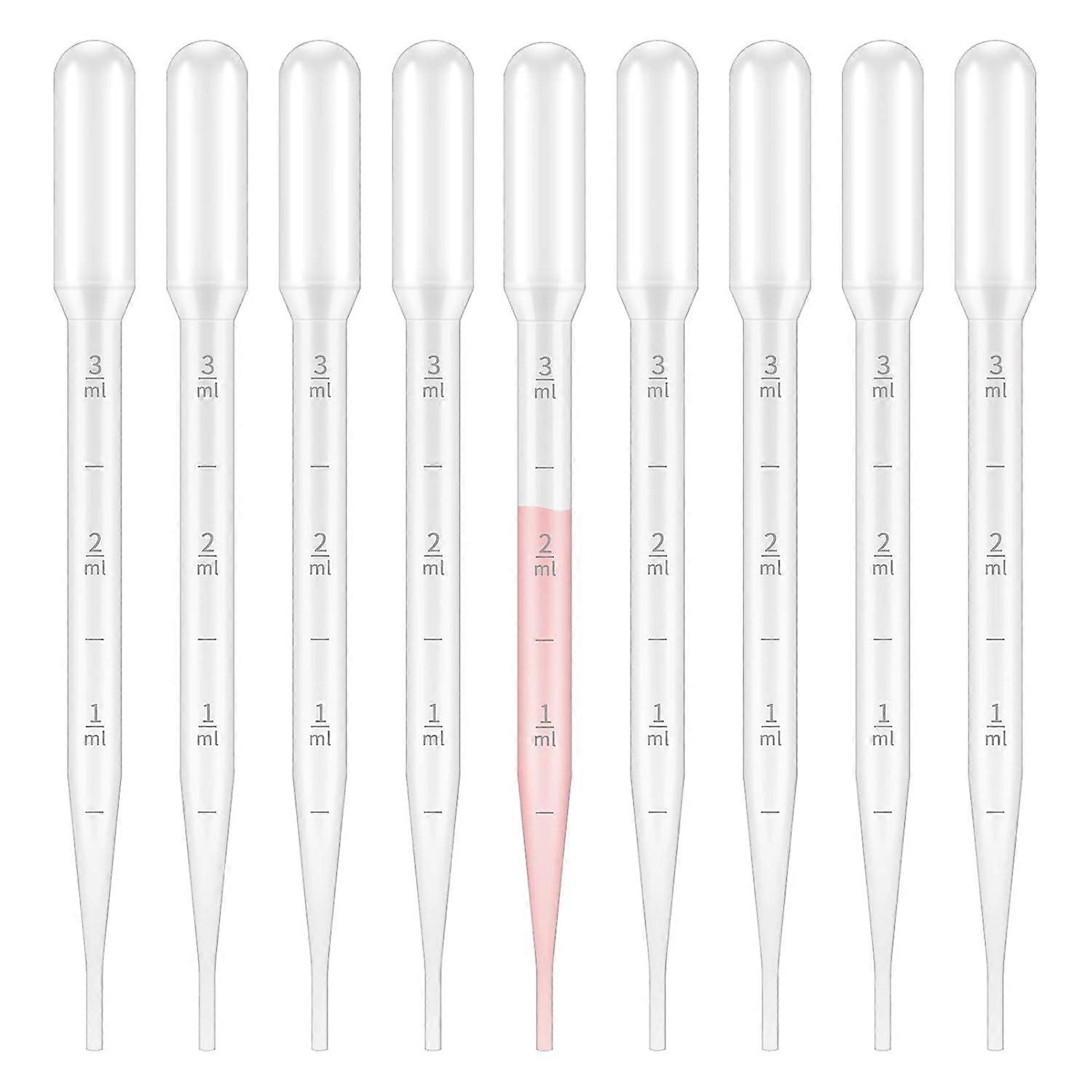 Pack of 100 Plastic Transfer Pipettes 3 ML