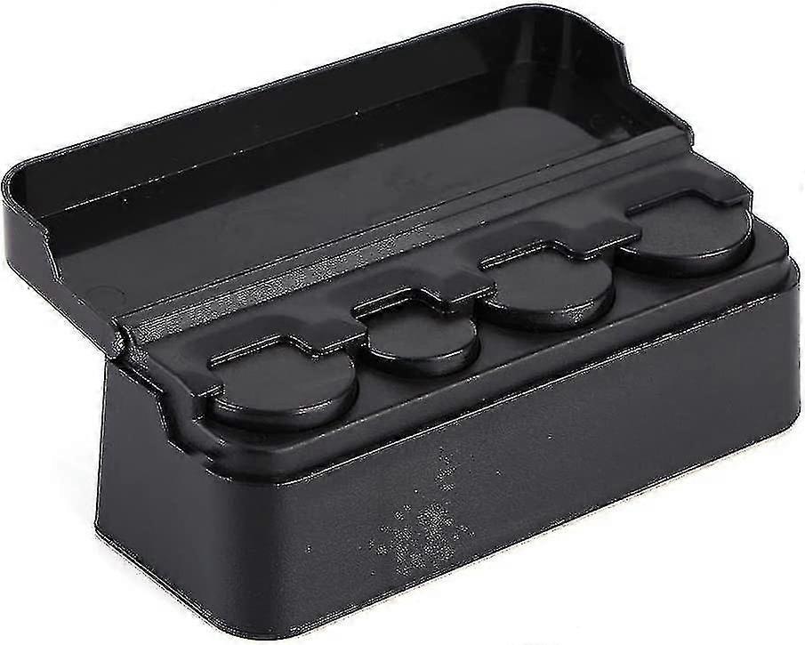 (2pcs)car Coin Holder Organizer, Portable Coin Case Storage Box Black Holder Changes Storage Box Car Coin Case Money Container For Car, Truck, Rv Inte