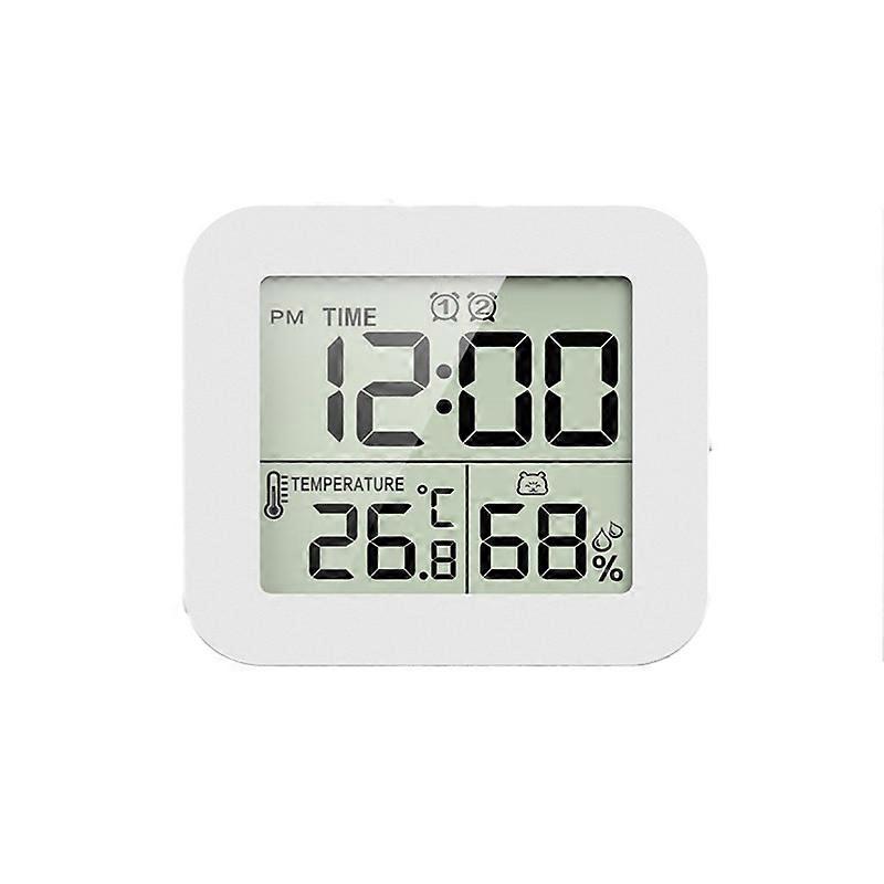 INF LCD Temperatur- och Luftfuktighetsklocka med Timer Perfekt för Hemmet