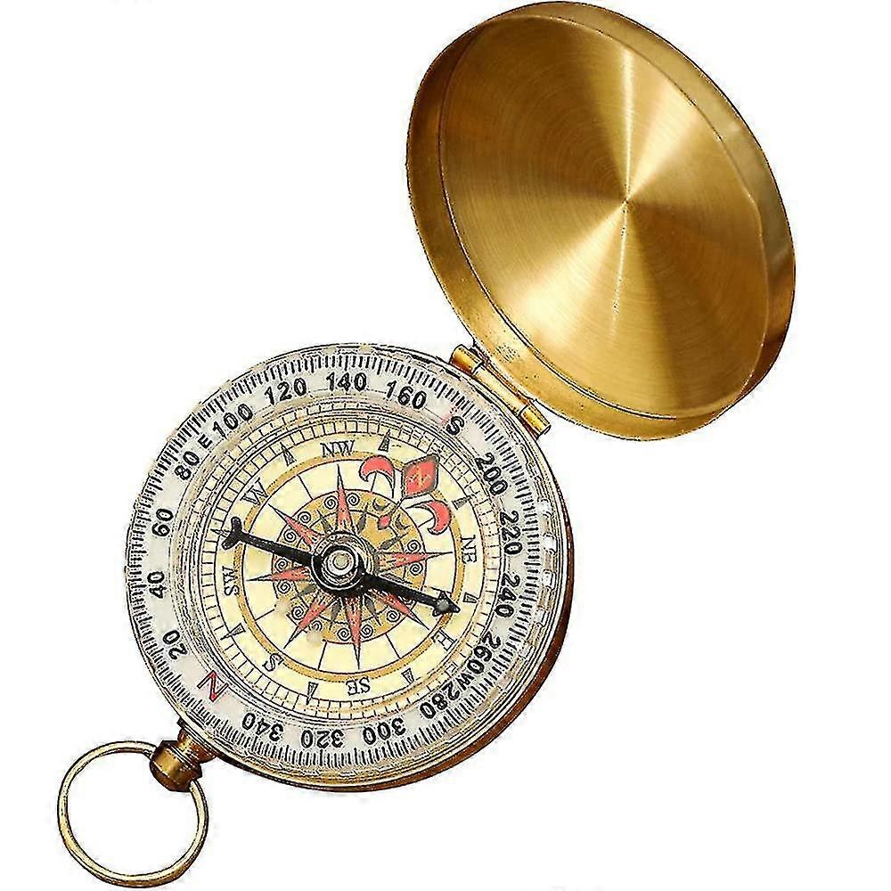 Compass For Navigation, Vintage Pocket Compass With Luminous Function, Waterproof Military Compass For Camping
