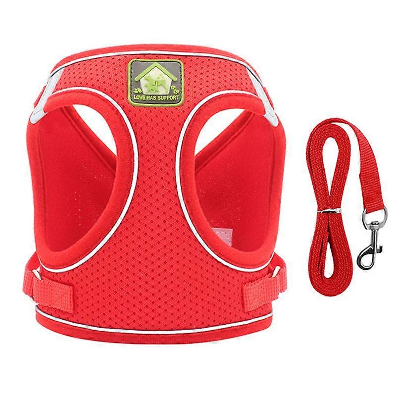 Step-in Air All Weather Mesh Harness and Reflective Dog 5 ft Leash Combo with Neoprene Handle, for Small, Medium and Large Breed Puppies - Leash Harne