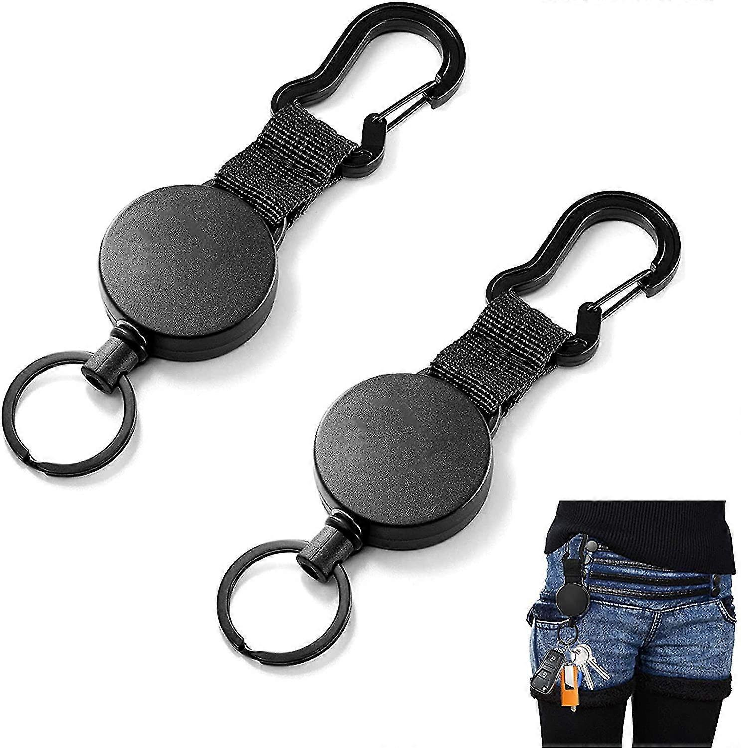 Retractable Keychain Heavy Duty Retractable Key Chain Retractable Badge Holder