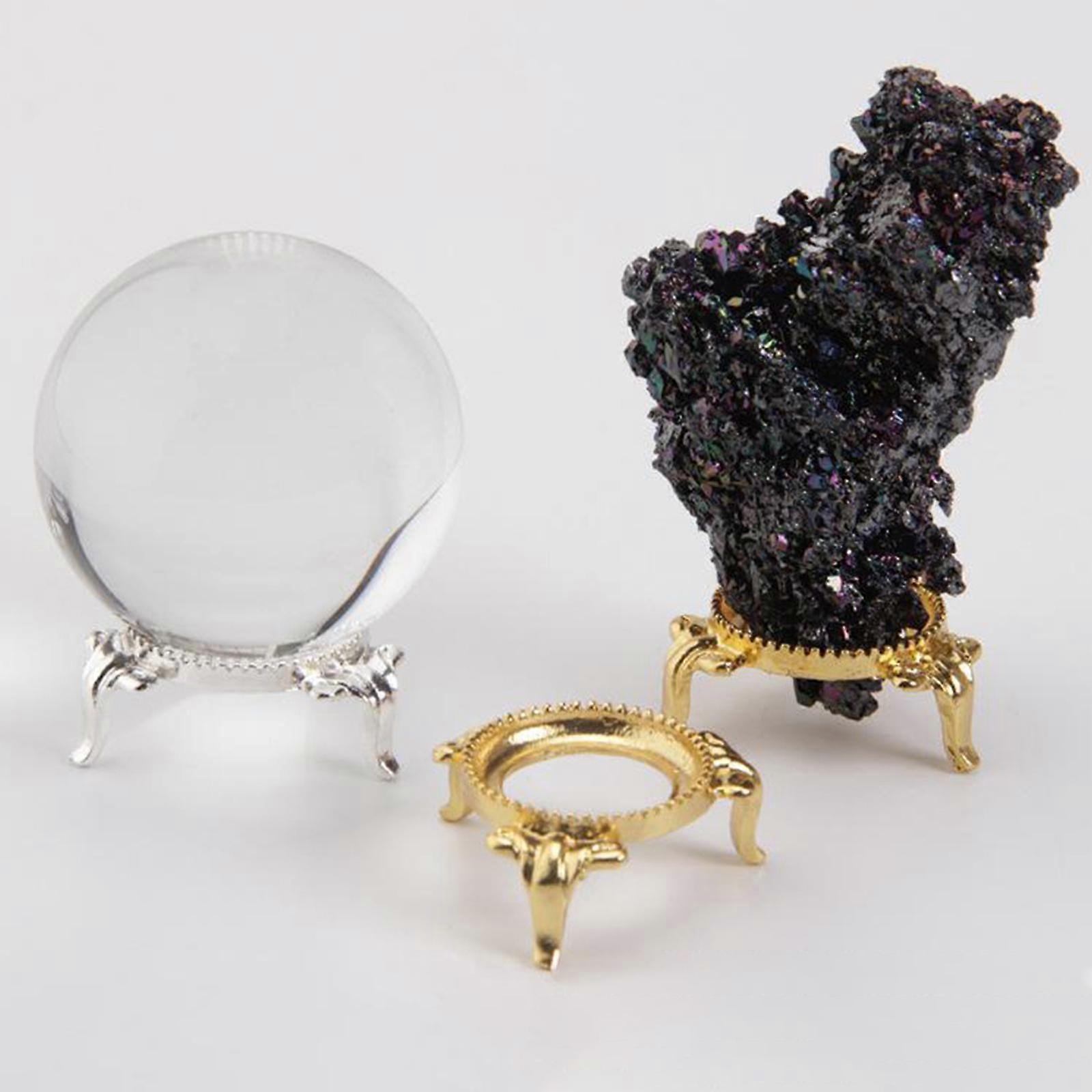 2Pcs Durable Metal Crystal Ball Base Display Stand Support Holder Home Decor