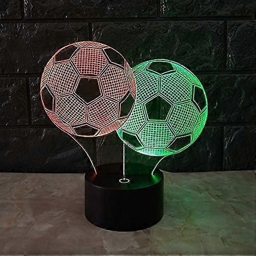 SCSYV johti kaksivärinen jalkapallo 3D yövalo, lasten yövalot 16-värinen himmennettävä kaukosäätimellä Smart Touch, joulu- ja syntymäpäivälahjat pojille ja lapsille
