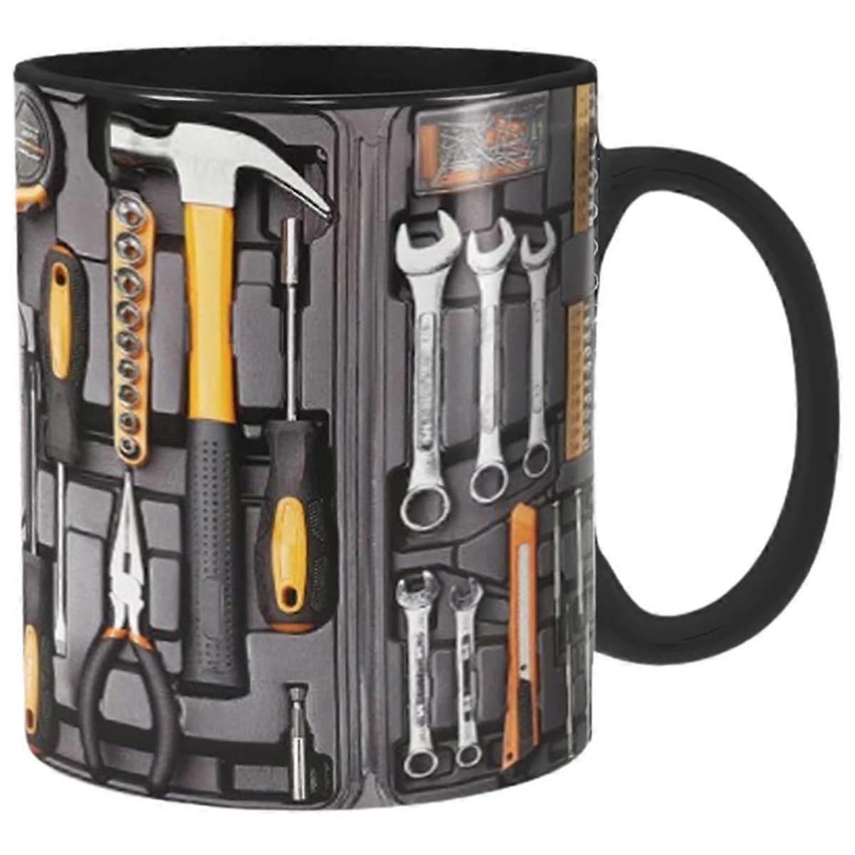 Funny Coffee Mug Ceramic Coffee Cup for Mechanics Mechanic Toolbox Coffee Cup for Beer, Whiskey, Wi