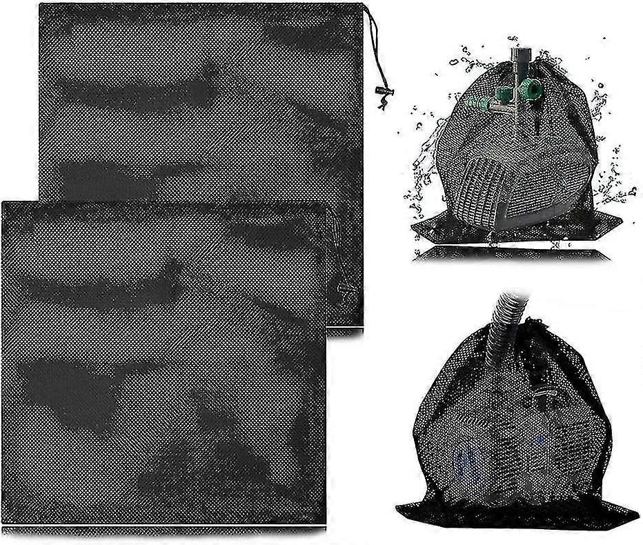 2 stuks pomp mesh zak, mesh waterpomp filterzak, pomp barrière zak, pomp bescherming zak, met trek