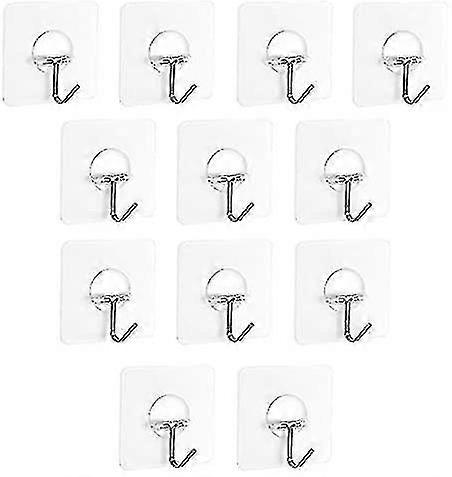 Clear Hooks Self Adhesive Plastic Sticky Hooks 5kg (max)