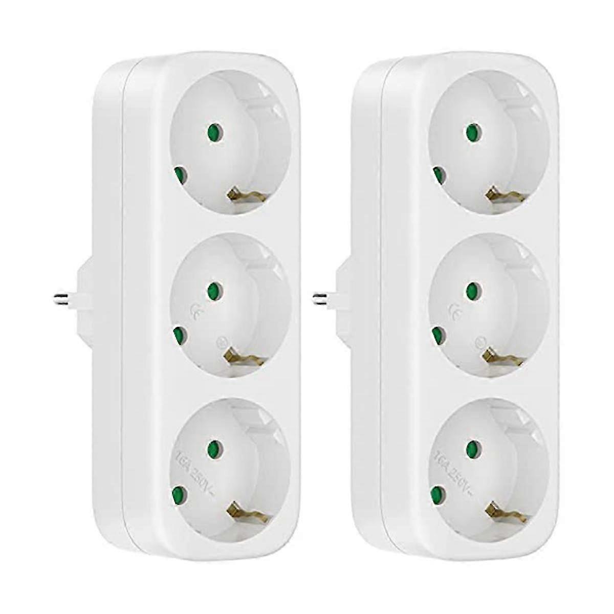 Multi Socket Without Cable, 250V/16A Socket Adapter, Portable Sockets, 3680W Converter Socket EU Pl
