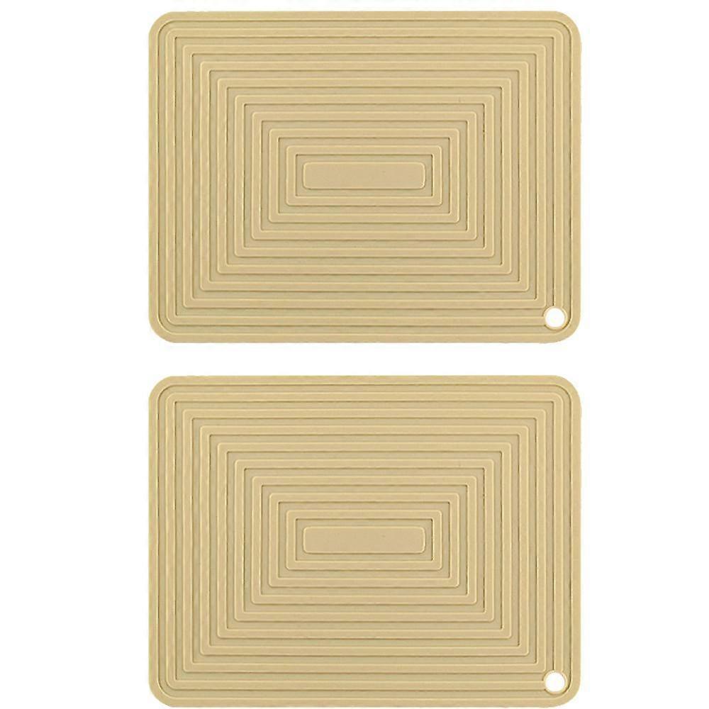 Sous-plats en silicone pour casseroles et poles chaudes - Coussins chauffants rsistants la chaleur pour comptoir de cuisine - Tapis de dessous de plat polyvalent et polyvalent, bleu clair