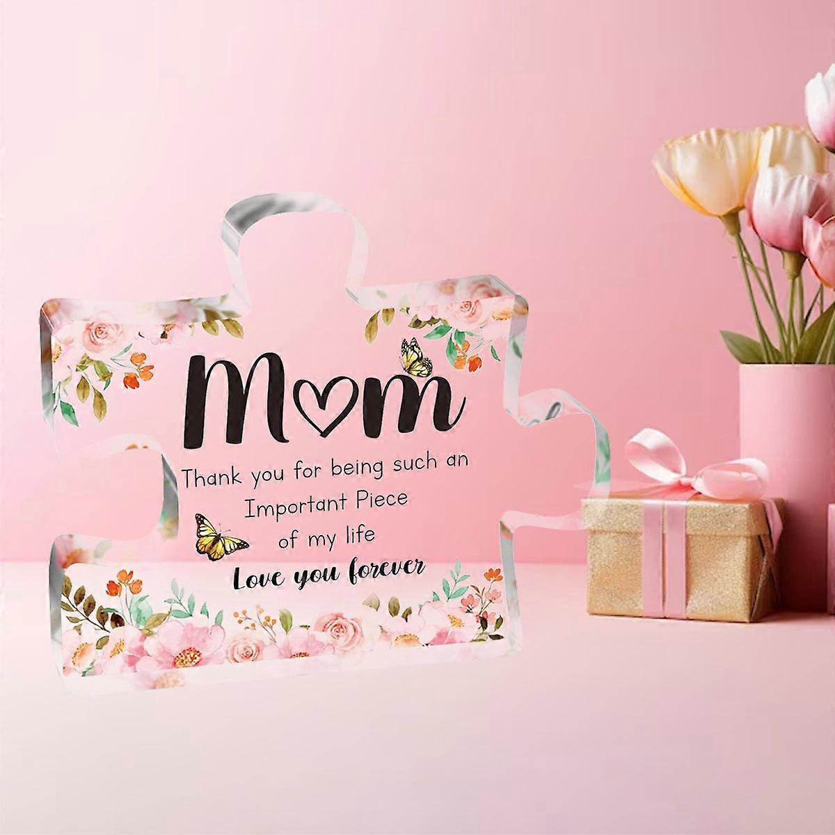 New Acrylic Transparent Irregular Puzzle Mother'S Day Father'S Day Holiday Blessing Ornaments