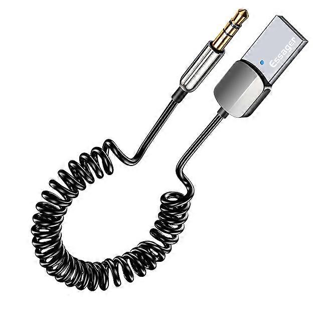Essager Bluetooth Aux Adapter Dongle USB To 3.5mm Jack Car Audio Aux Bluetooth 5.0 Handsfree Kit For Car Receiver BT transmitter