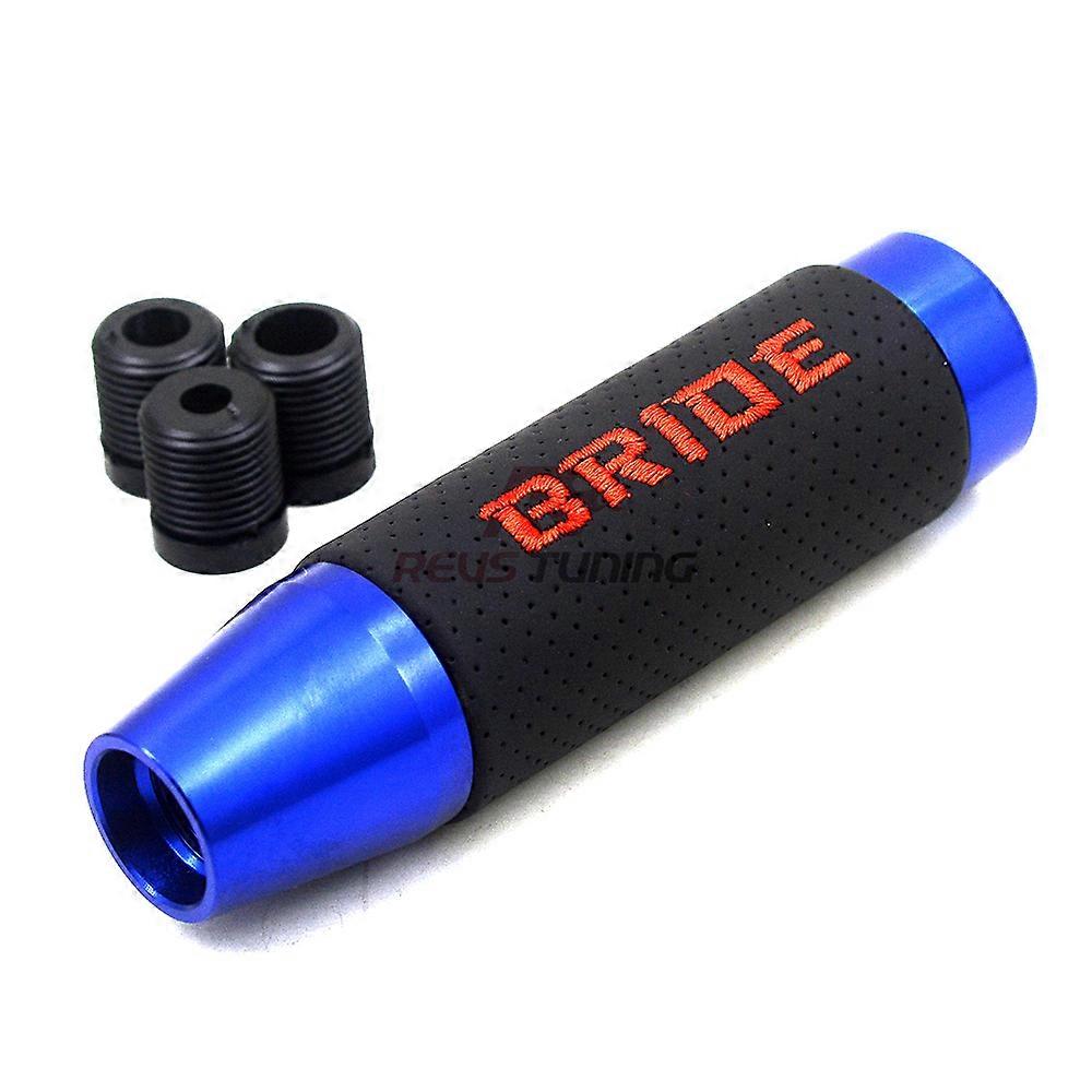 13cm Universal Blue/black/red Aluminum+leather Jdm Bride Extended Car Manual Gear Shift Knob Shifter Lever - Gear Shift Knob