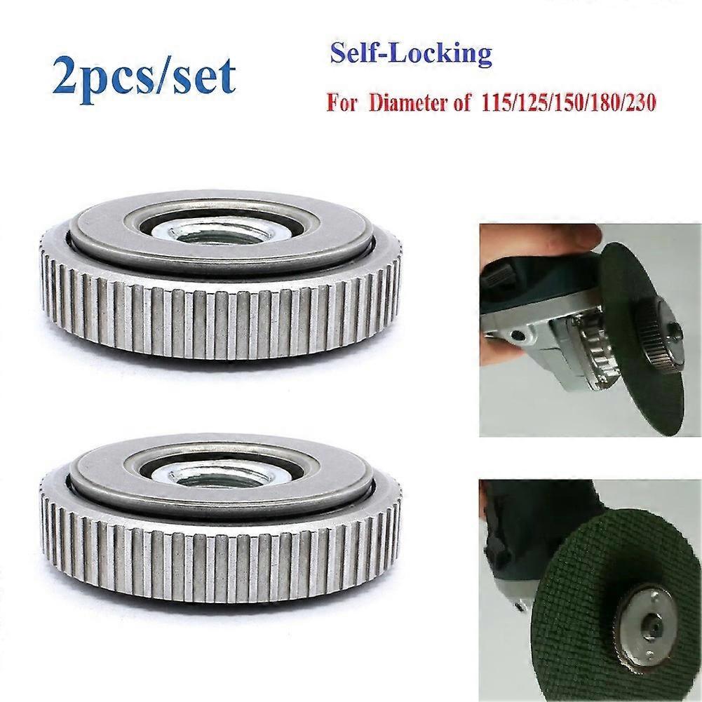 2 Pack M14 Angle Grinder Thread Parts Replacement Quick-release  High Grade Self-locking Pressing Plate For Angle Grinder