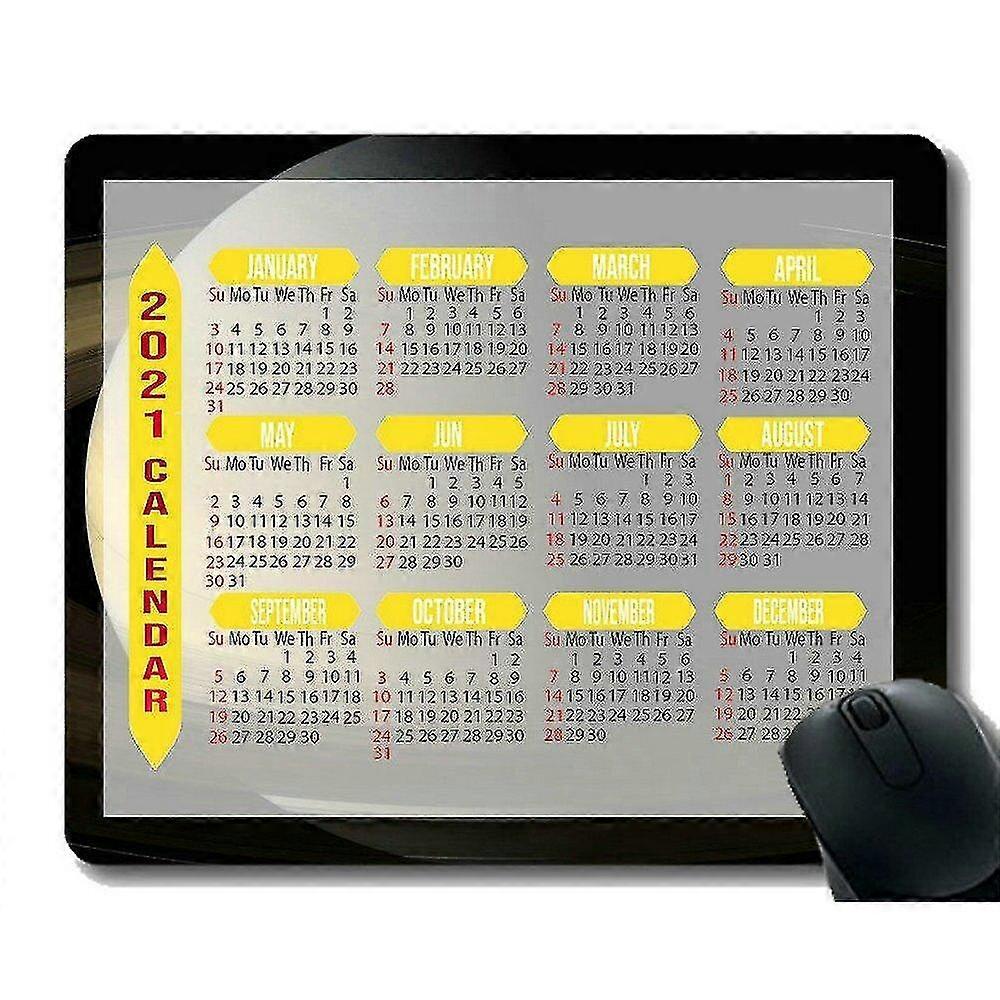 calendar rectangle gaming rubber mousepad,fluffy mouse planetatierra