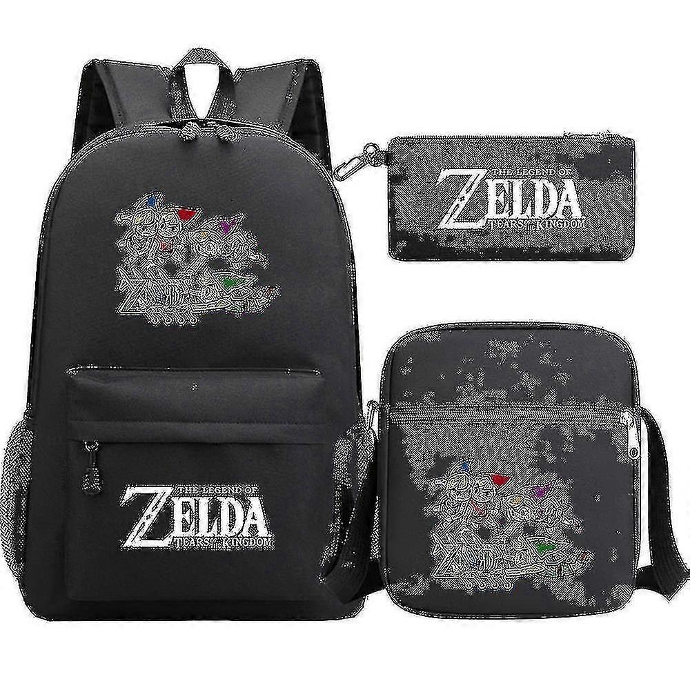 Kingdom Of Zelda Tears Of The Game Printed Teenage Student Schoolbag: Three-piece Men's And Women's Shoulders Backpack