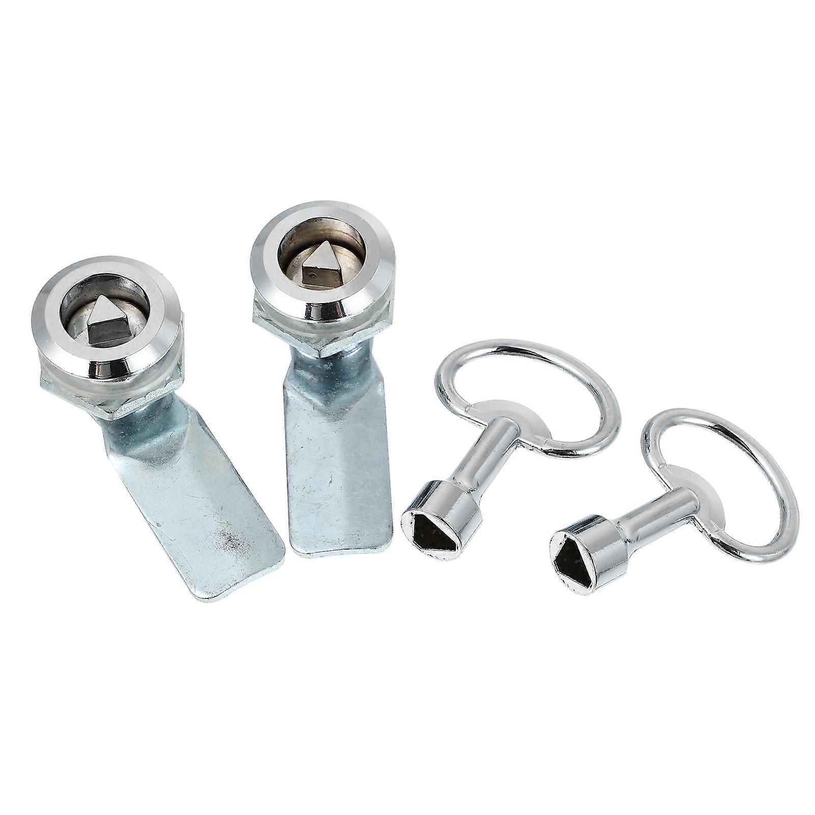 2 Sets Elevator Key Triangle Cabinet Spanner Dresser Lock Utility Service Key Electric Box Lock