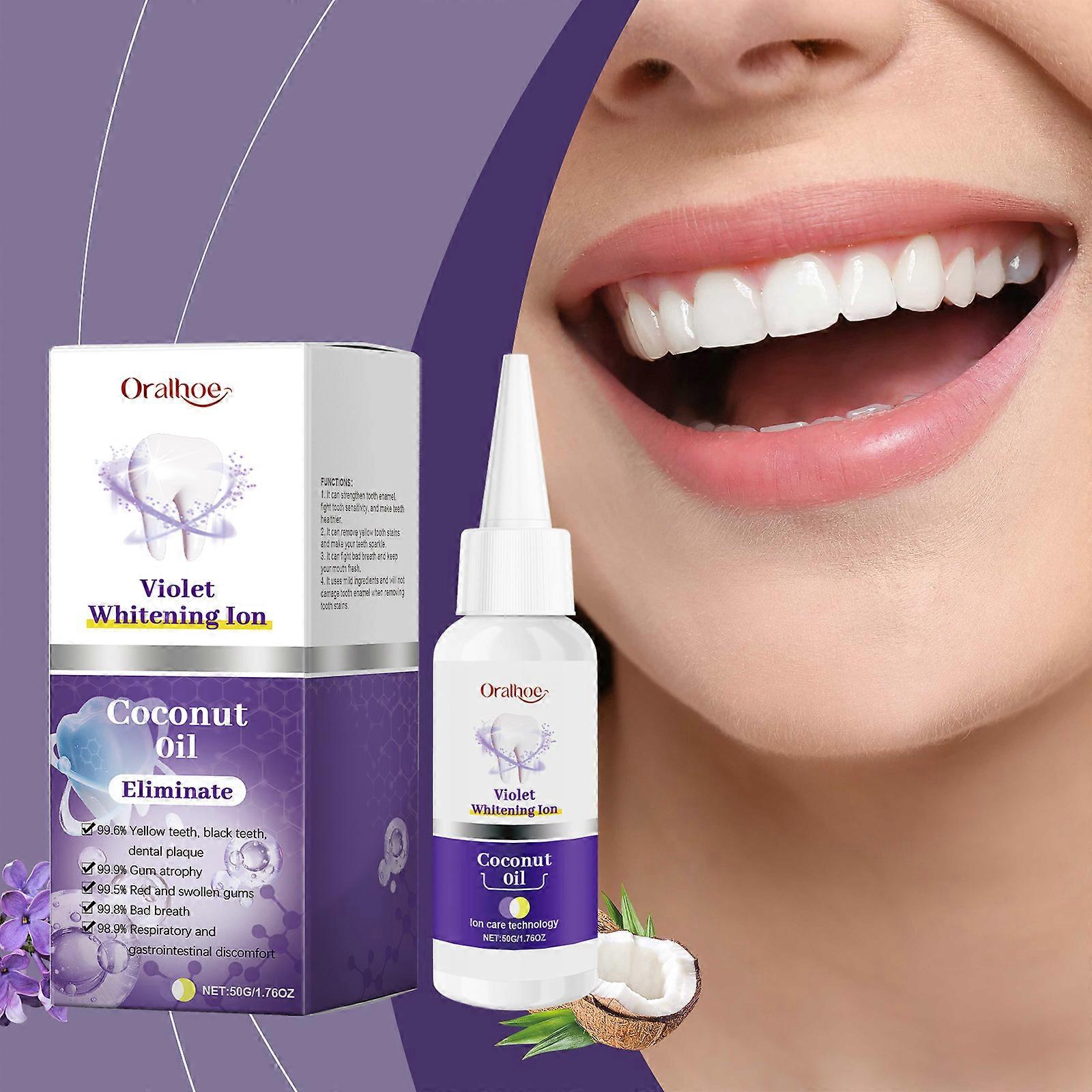 Purple Whitening Ion Toothpaste, Violet Whitening Ion Toothpaste, Purple Toothpaste for Teeth Whitening, Tooth Stains